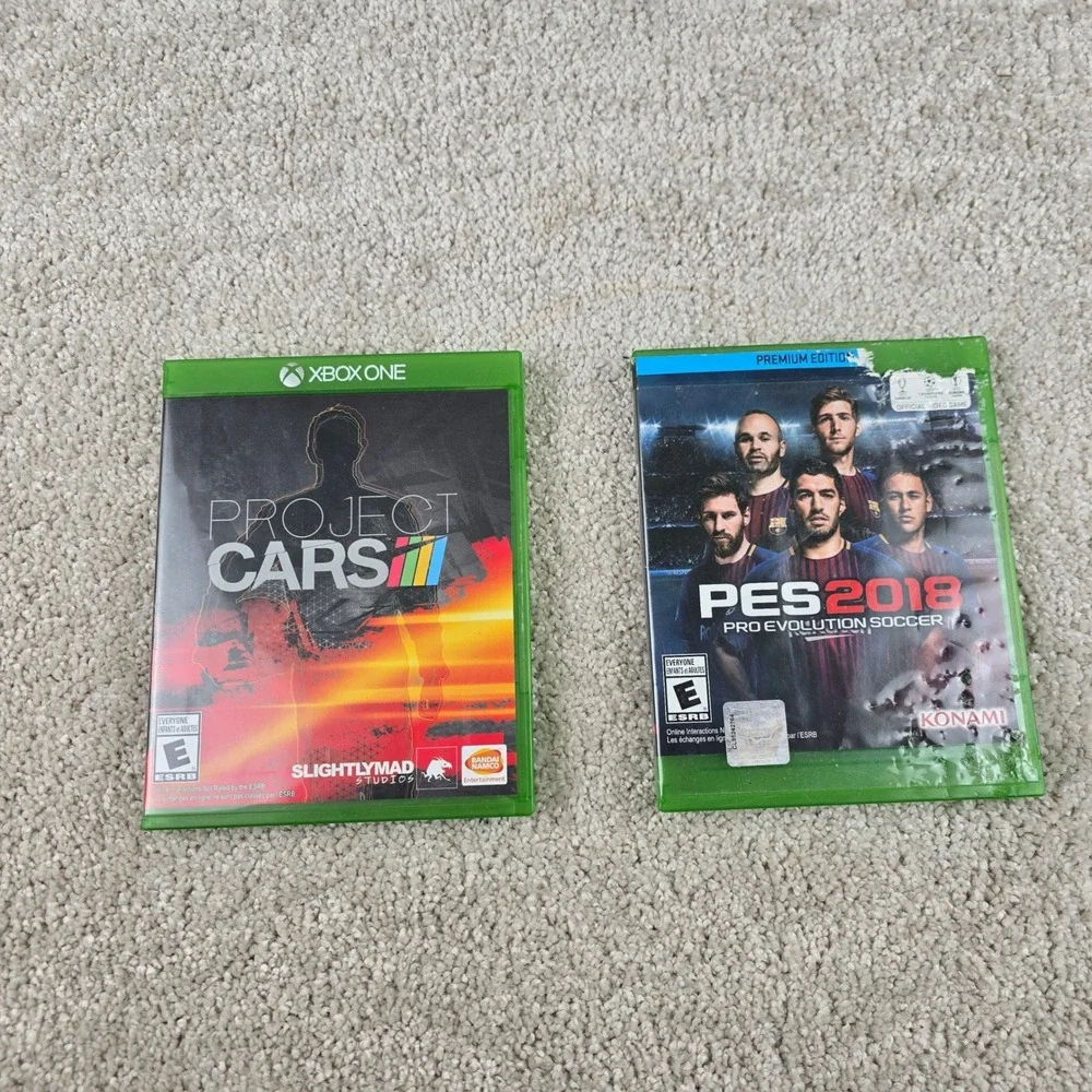 PES2018 Soccer & Project Cars Xbox One Games - USED